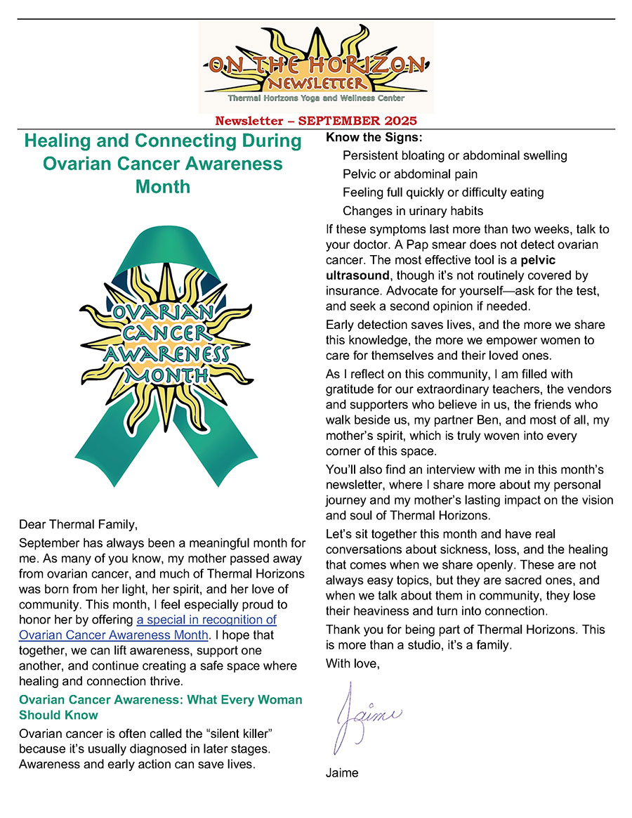 September 2025 newsletter