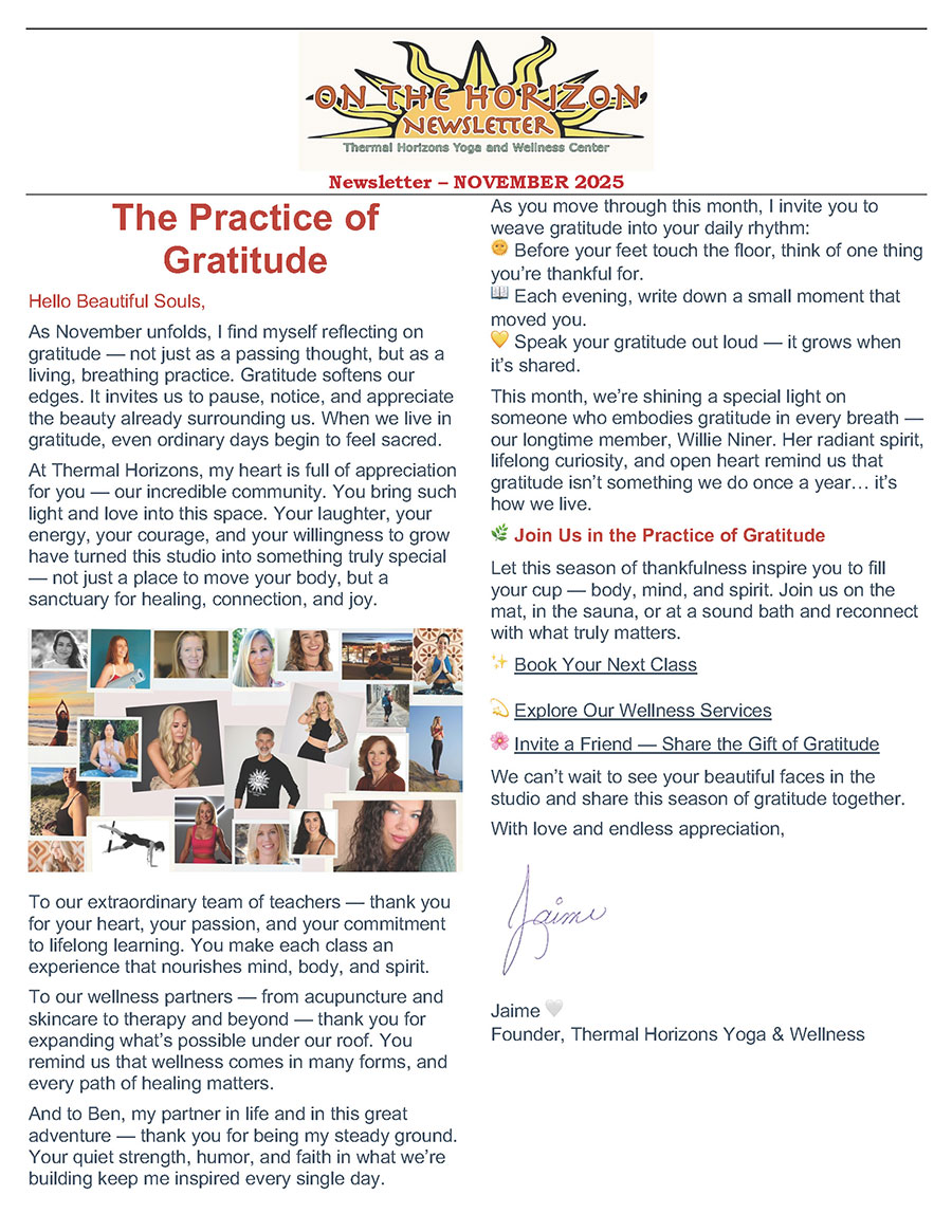 November 2025 newsletter