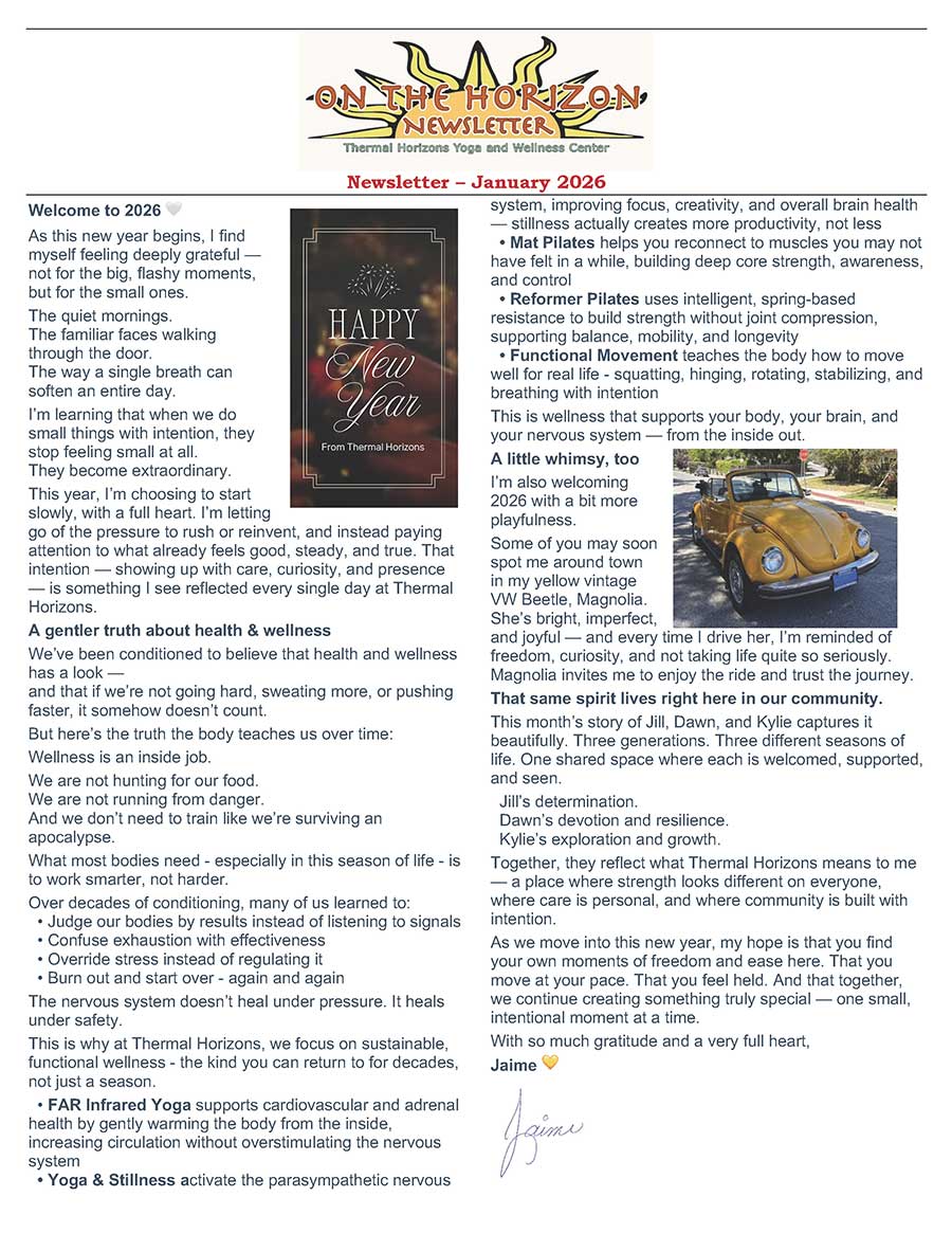 January 2026 newsletter