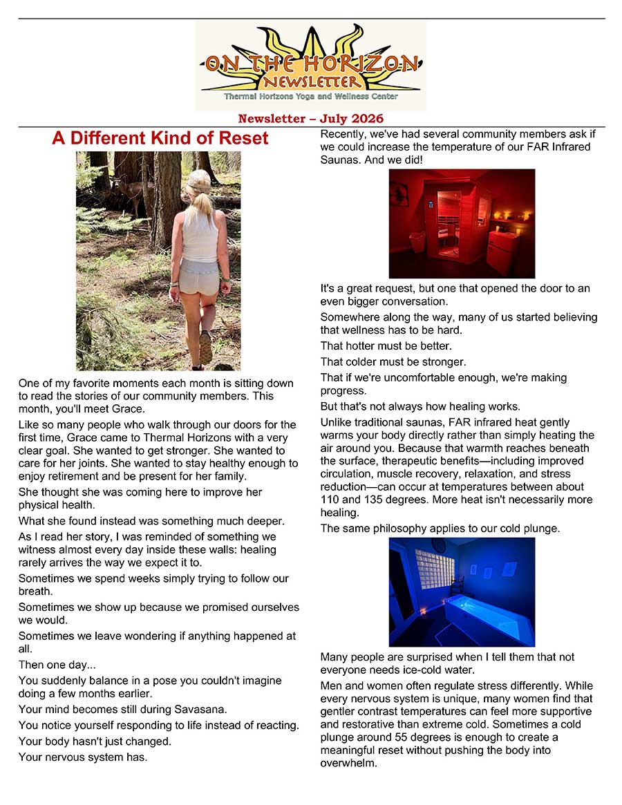 July 2026 newsletter
