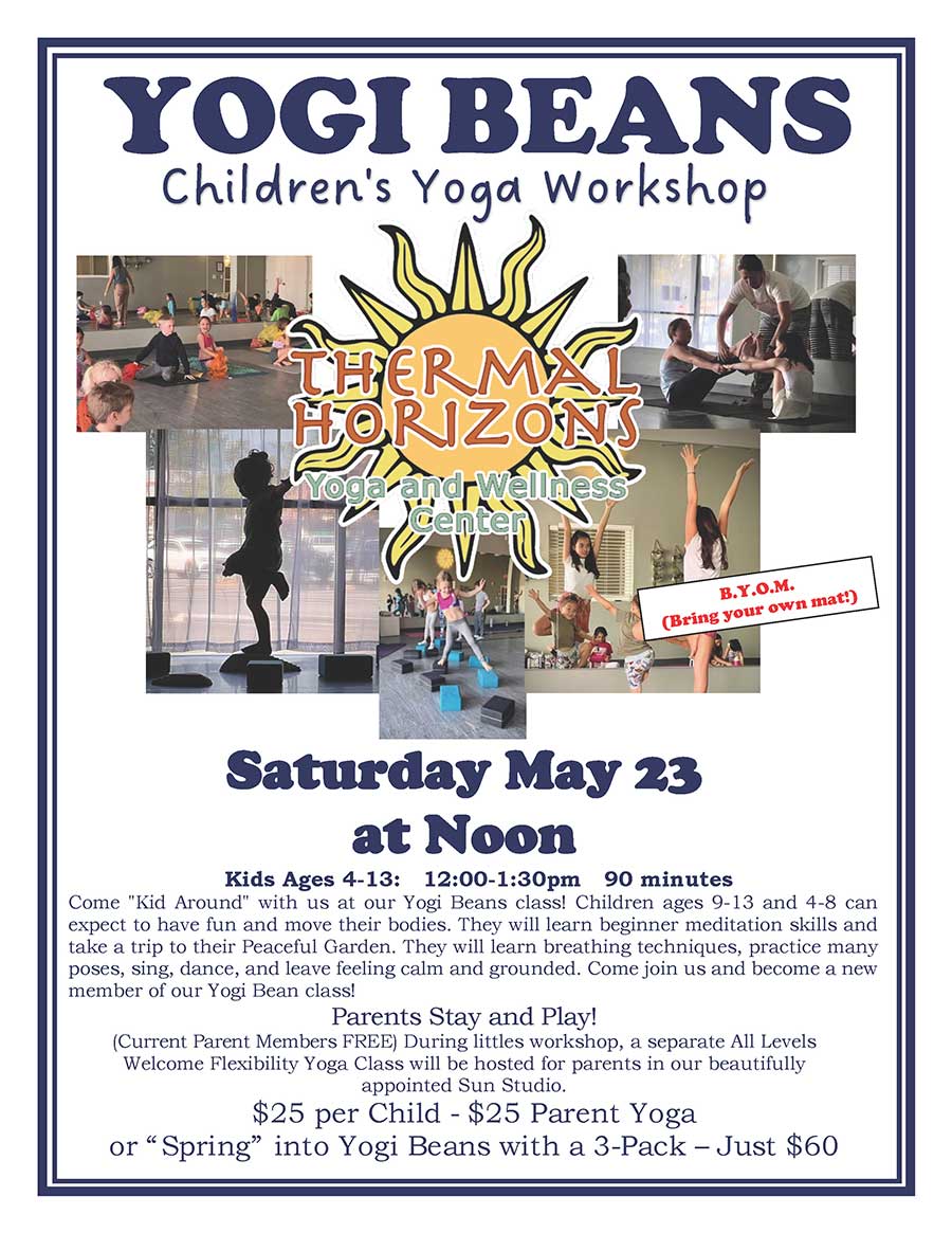 YOGI BEANS Childrens Yoga Workshop MAY 2026 SMALL