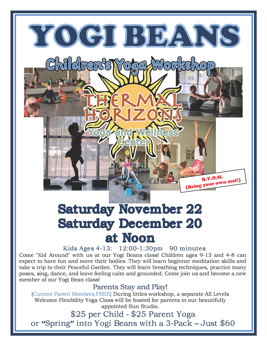 YOGI BEANS Childrens Yoga Workshop Winter 2025 small