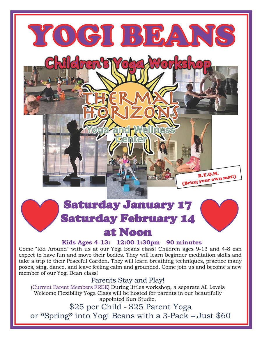 YOGI BEANS Childrens Yoga Workshop Winter 2026 small